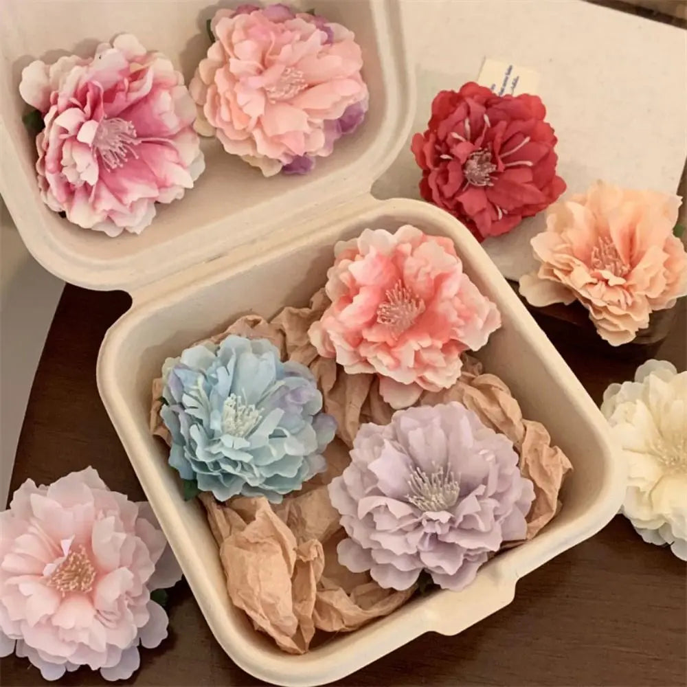 French Peony Flower Hair Clip | Women & Girls Claw Clamp Flower Hair Clip QXL