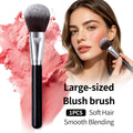 KOSSHOW Large Blush Brush – Wood Handle & Nylon Bristles Blush Brush QXL black