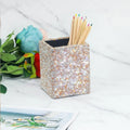Diamond Makeup Brush Holder Cylinder | Korean Nordic Style Makeup Brush Holder QXL XZ9288 Golden