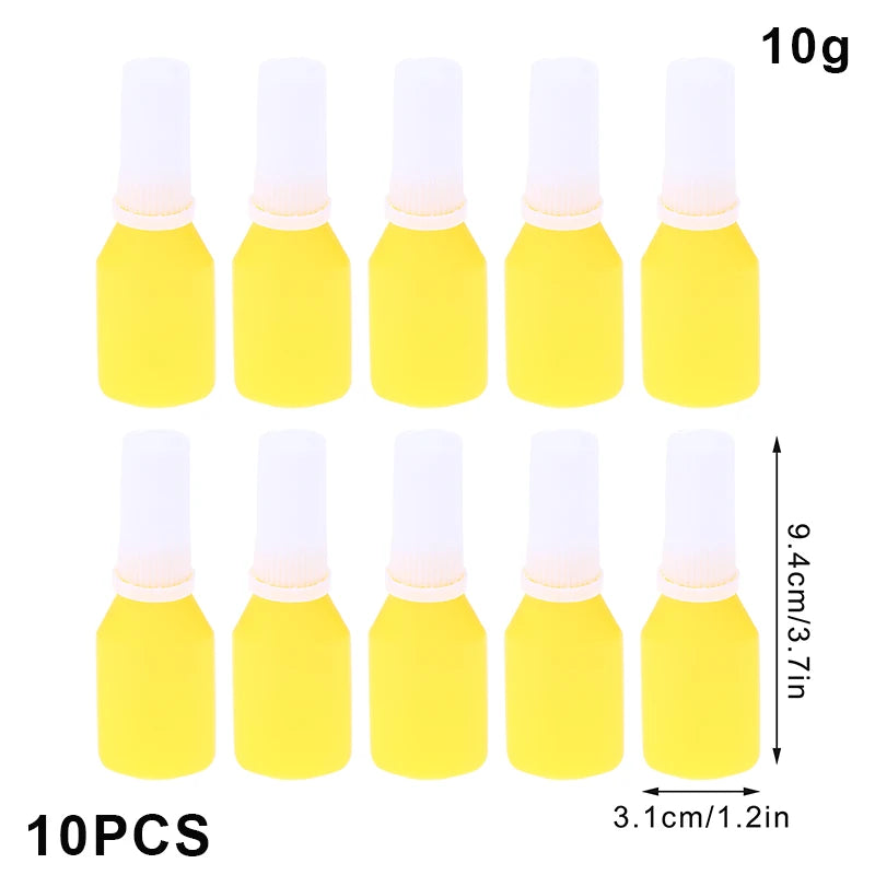 10-Pack Refillable Dry Powder Spray Bottles | Travel Atomizer Powder Spray Bottle QXL 10g Yellow