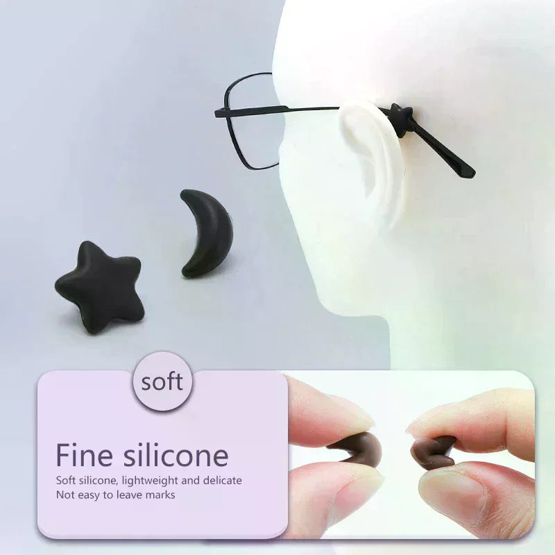 5-Pair Silicone Anti-Slip Ear Hook Grips for Eyeglasses Eyewear Accessories QXL