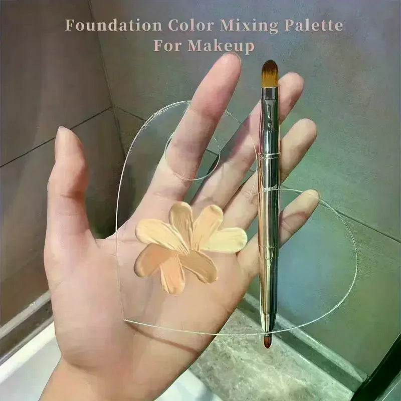 2-Pack Acrylic Makeup Mixing Palette | Foundation Blending Makeup Mixing Palette QXL