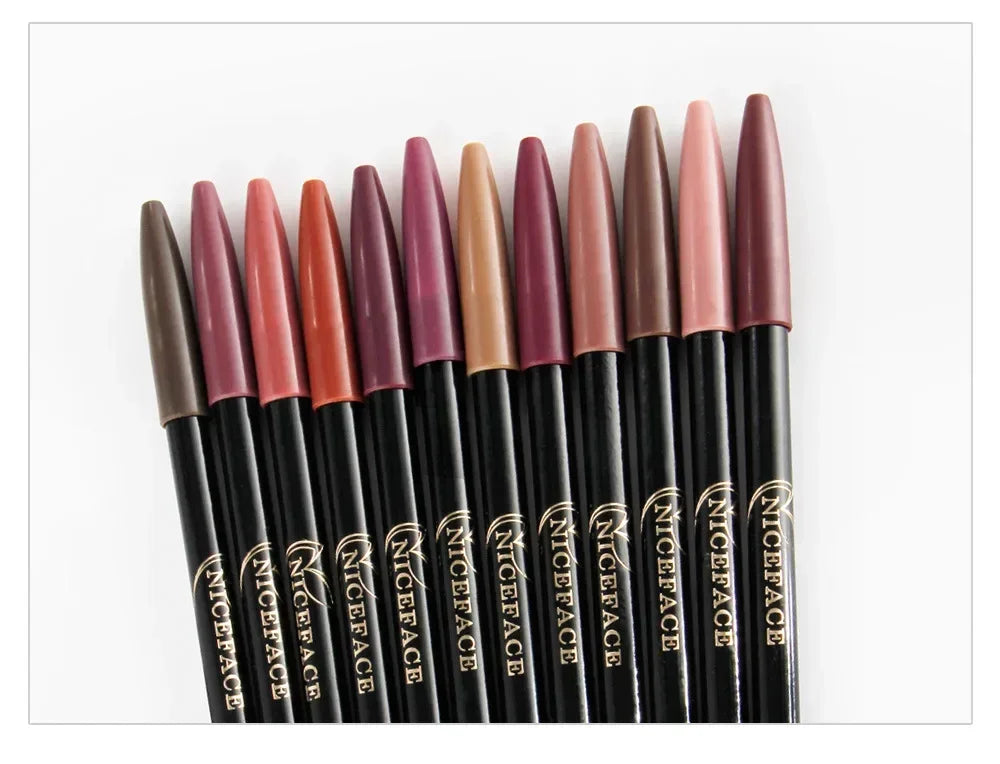 NICEFACE Nude Matte Lip Liner Pencil Set | 8 Waterproof Colors Lip Liner Set QXL