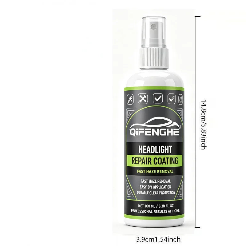 Car Headlight Restoration Coating Spray | DIY Haze Removal Headlight Restoration Spray QXL