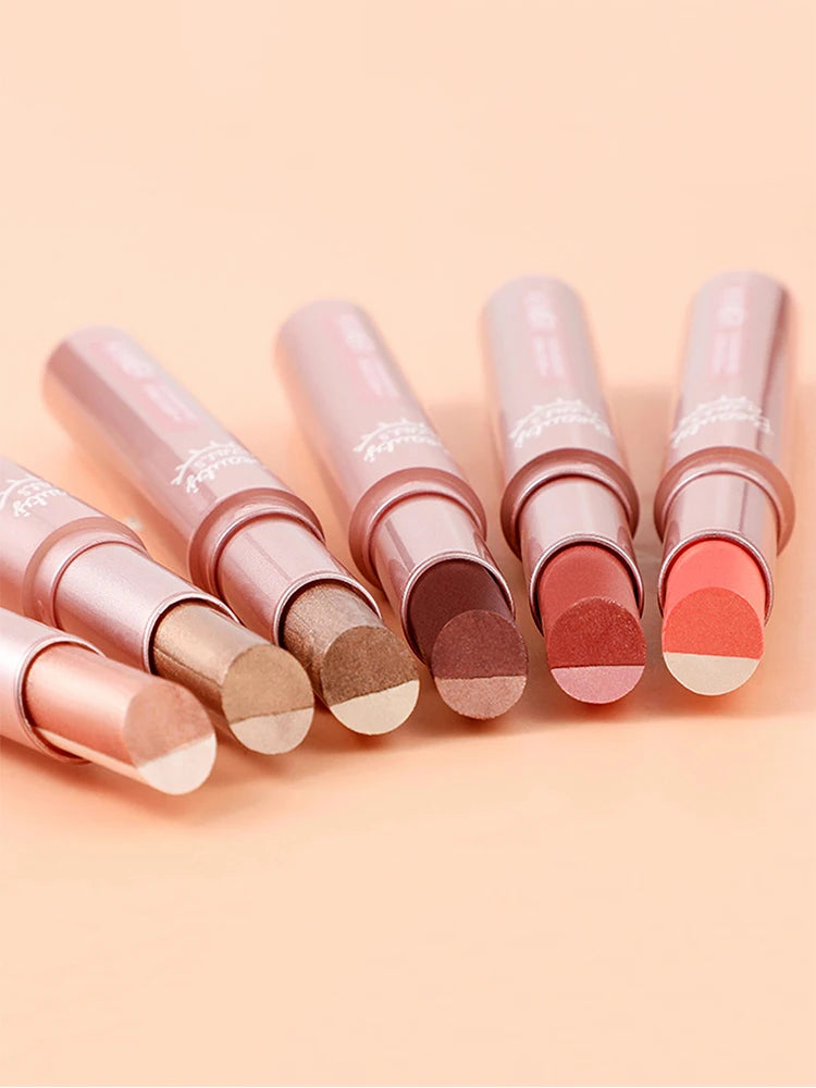 Waterproof Dual-Color Eyeshadow Stick | Gradient Shimmer Matte Eyeshadow Stick QXL