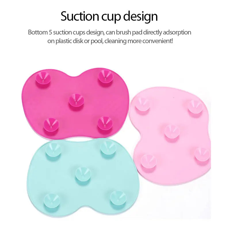 Silicone Makeup Brush Cleaner Scrubber Mat & Washing Pad Brush Cleaning Mat QXL