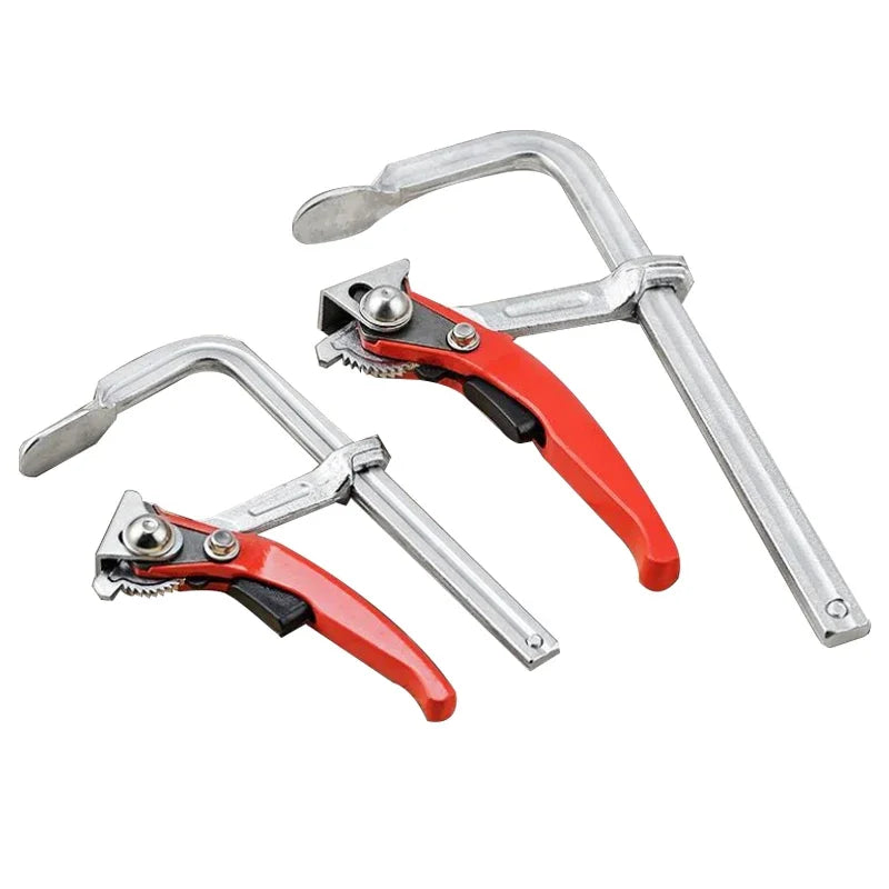 Heavy-Duty Ratchet F Clamp | All-Steel Forged Woodworking Clamp Woodworking F Clamp QXL
