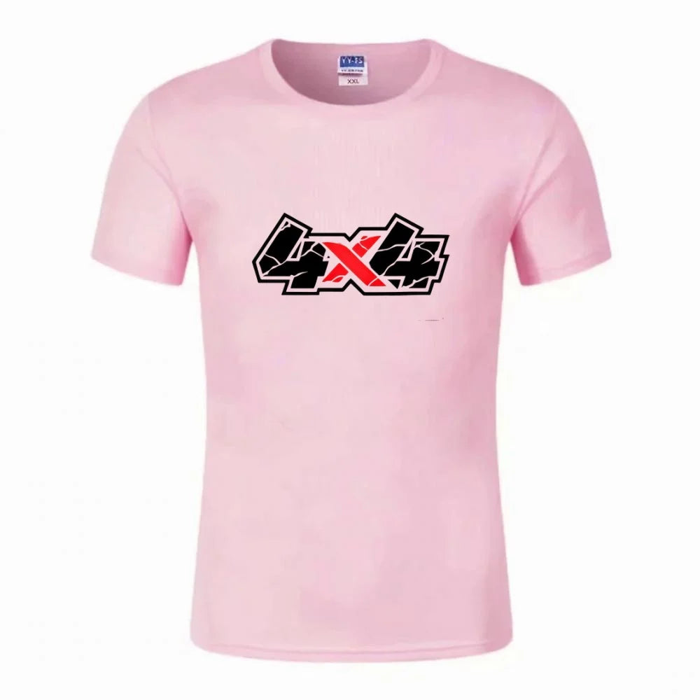 Quick Dry Moisture Wicking Unisex Gym T-Shirt | Short Sleeve Athletic Training Shirt QXL A Pink L