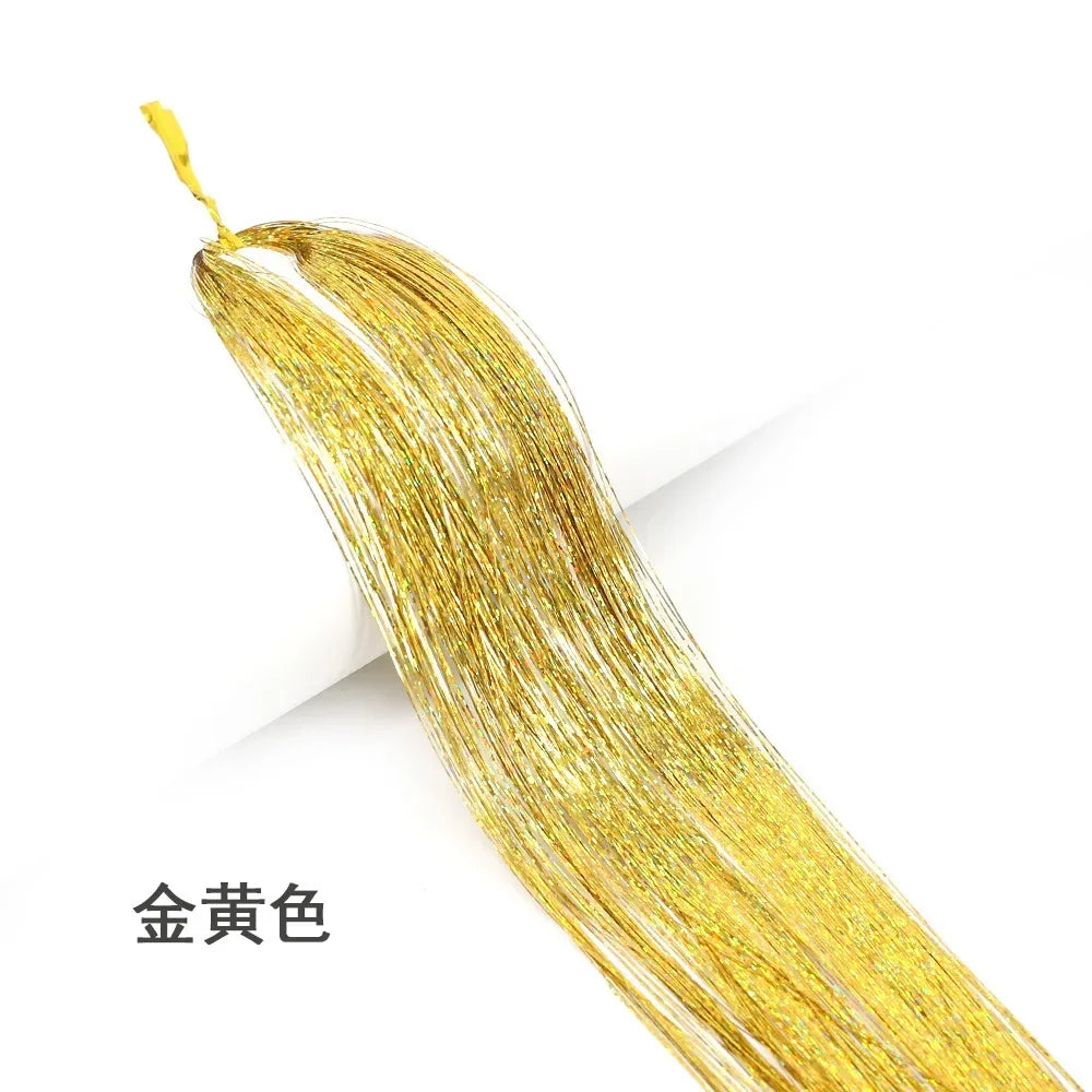 Rainbow Glitter Hair Tinsel Kit | Sparkle Braiding Extension Hair Tinsel Extension QXL 2
