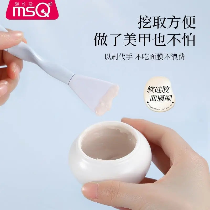MSQ Dual-Head Foundation & Mask Brush – Angled Crease Foundation Makeup Brush QXL