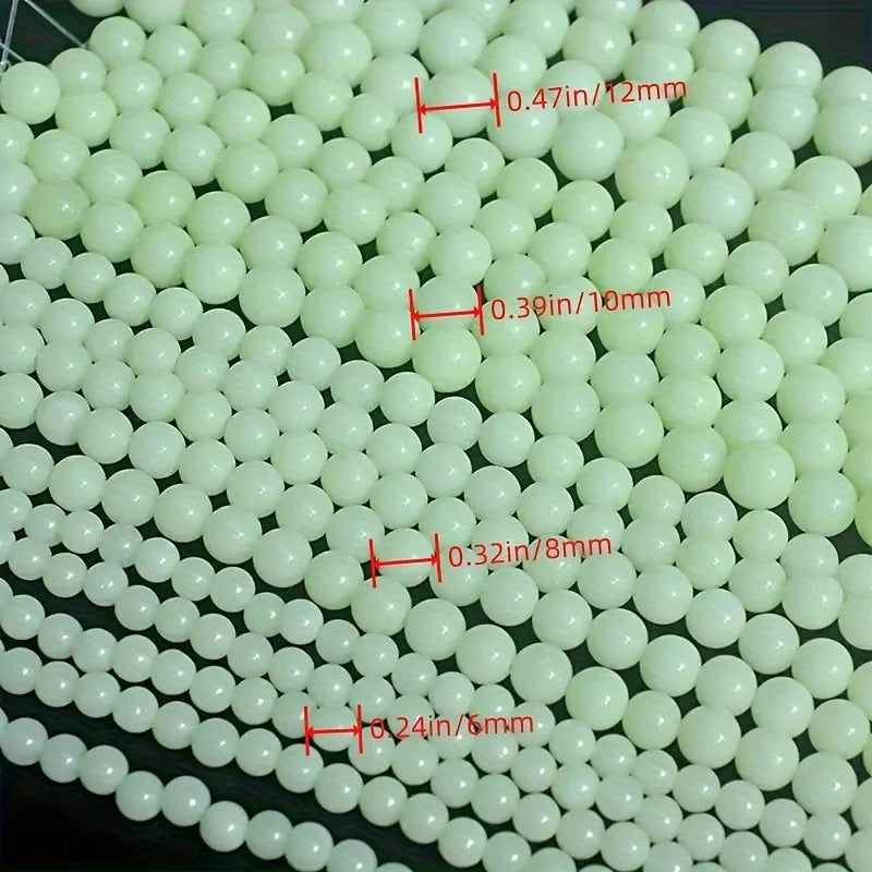 100-Pack Luminous Glow Beads – Jewelry Making & Fishing Craft Beads QXL