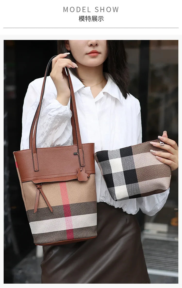 Luxury Leather Diaper Tote Bag | Large Capacity Minimalist Diaper Tote Bag QXL