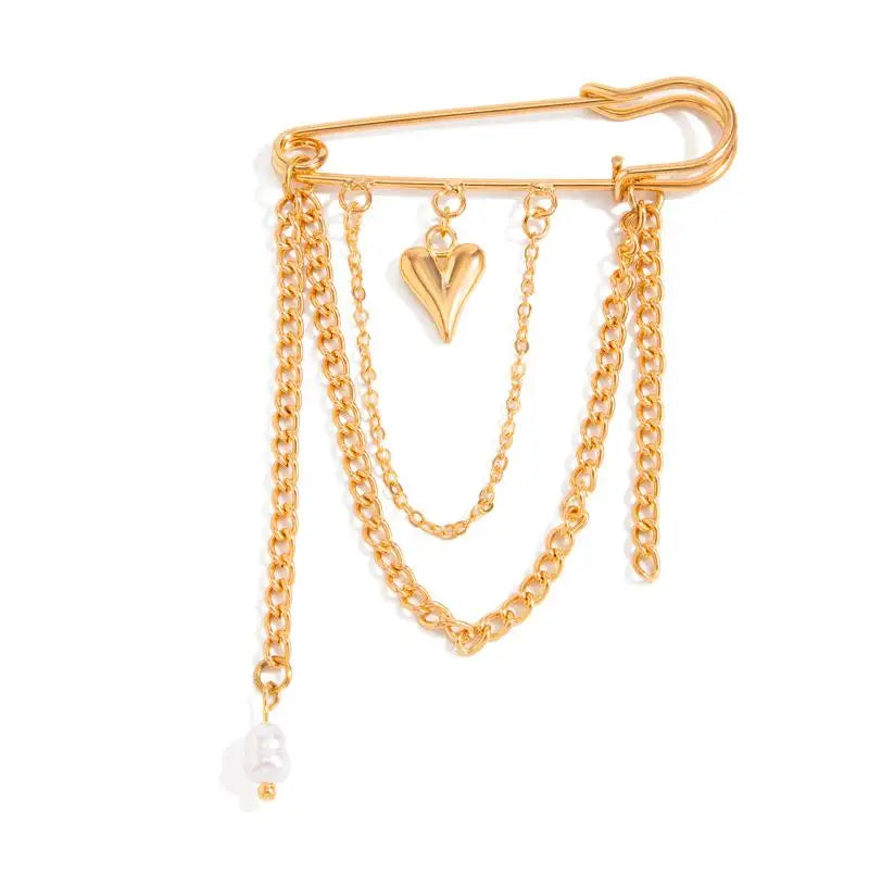 Women's Tassel Brooch Pin | Zinc Alloy Waist Buckle Clasp Tassel Brooch Pin QXL A5