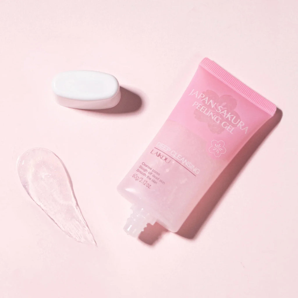 LAIKOU Sakura Face Peeling Gel | Exfoliate & Brighten 60g Face Peeling Gel QXL