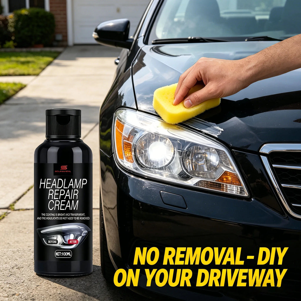 Headlamp Restoration Cream | Clears Foggy Yellowed Headlights Headlight Restoration Cream QXL