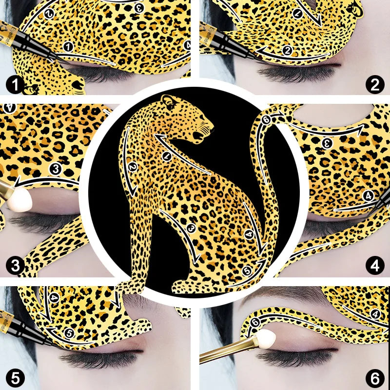 Leopard Cat Eye Eyeliner Stencil Set | Makeup Shaping Tool Eyeliner Stencil Set QXL
