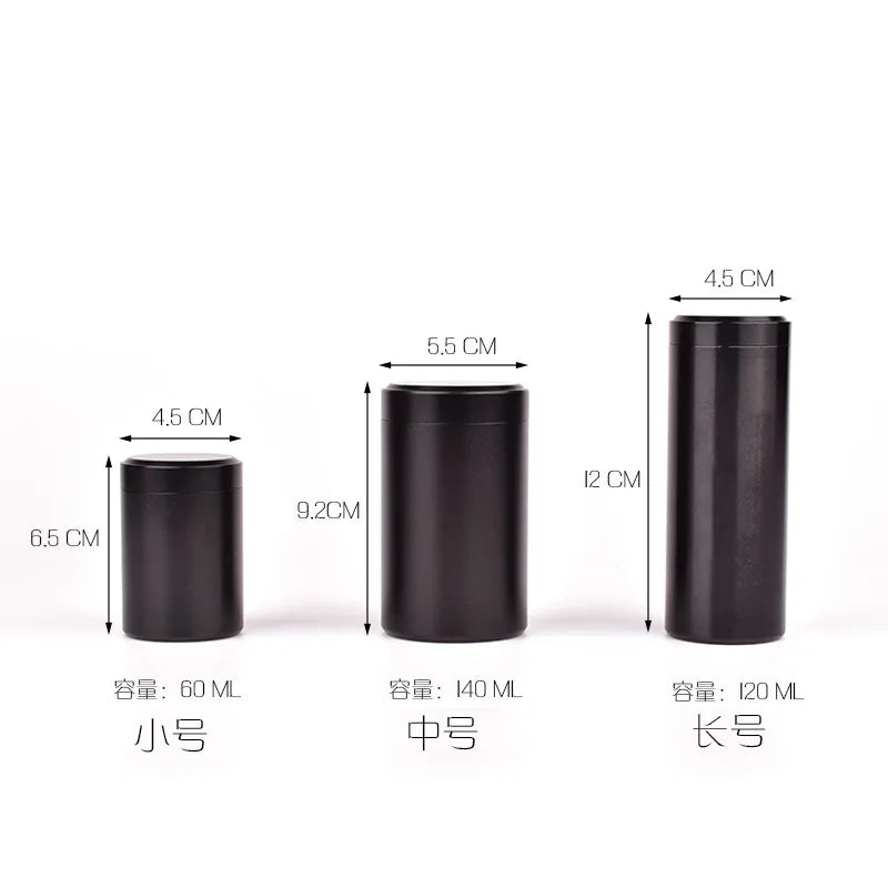 Airtight Stainless Steel Tea & Herb Jar | 60ml & 120ml Caddy Airtight Storage Jar QXL