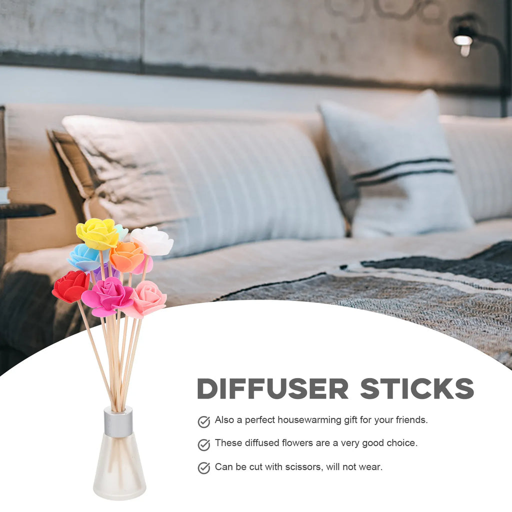 20-Pack Flower Aroma Diffuser Sticks | Home & Office Decor Reed Diffuser Sticks QXL