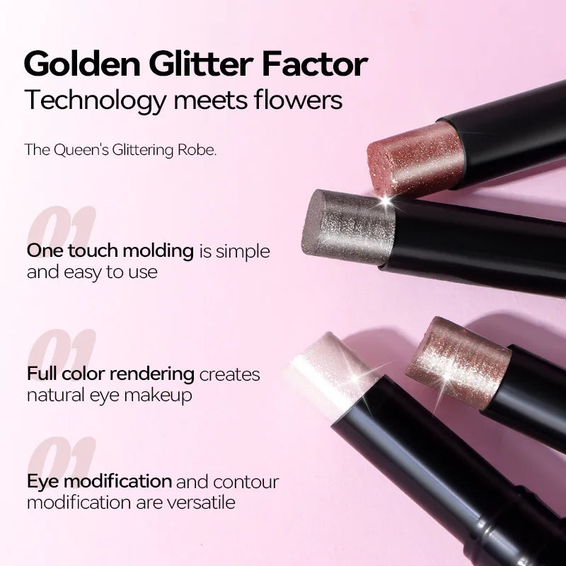 4-Piece Shimmer Glitter Eyeshadow Stick Set | Water-Glow Finish Eyeshadow Stick Set QXL