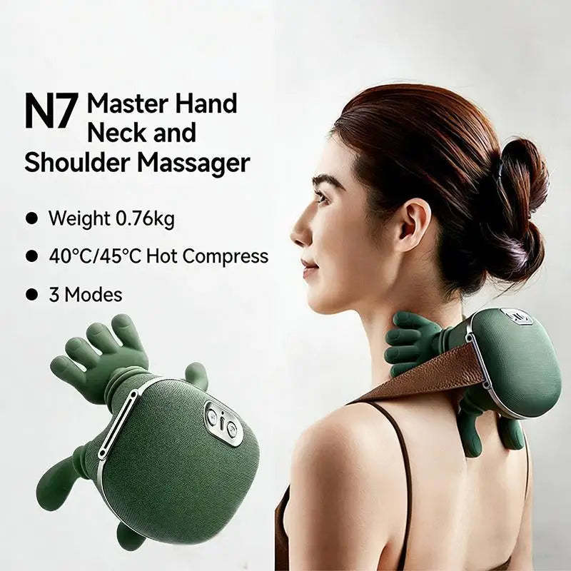 Electric Bionic Neck & Shoulder Massager | Red Light Heating Neck Shoulder Massager QXL