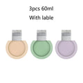 3-Pack Silicone Refillable Travel Bottles 60ml/90ml Set Travel Bottle Set QXL 3pcs 60ml