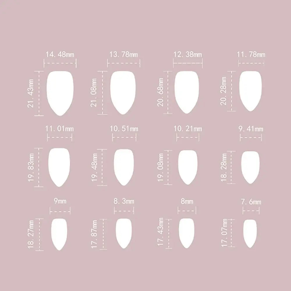 Long Almond Press-On Nails | Y2K French Heart Bow Pearl Set Press-On Nail Set QXL