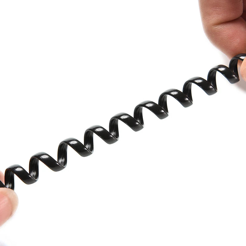 6.5FT Black Curly Coil Telephone Handset Extension Cord Telephone Handset Cord QXL