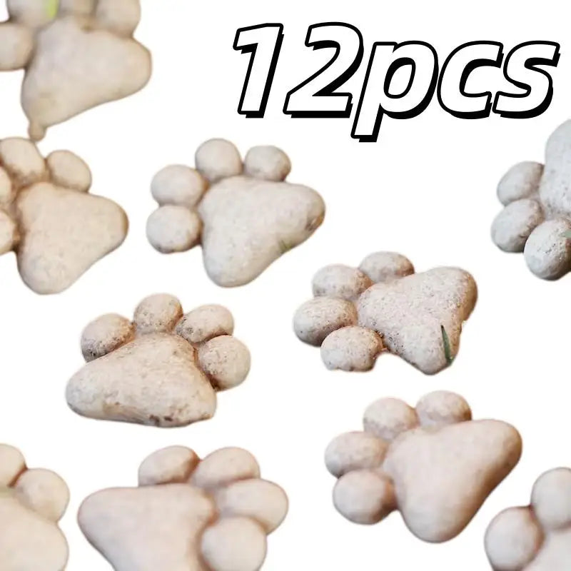 Cat Paw Stepping Stones | Resin Garden Decor 2 or 12 Pack Garden Stepping Stones QXL 12pcs