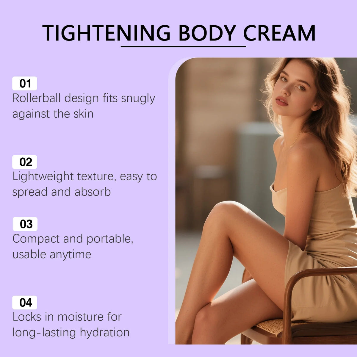 Moisturizing Roller Cream | Hydrating Body & Neck Skin Care Body Roller Cream QXL