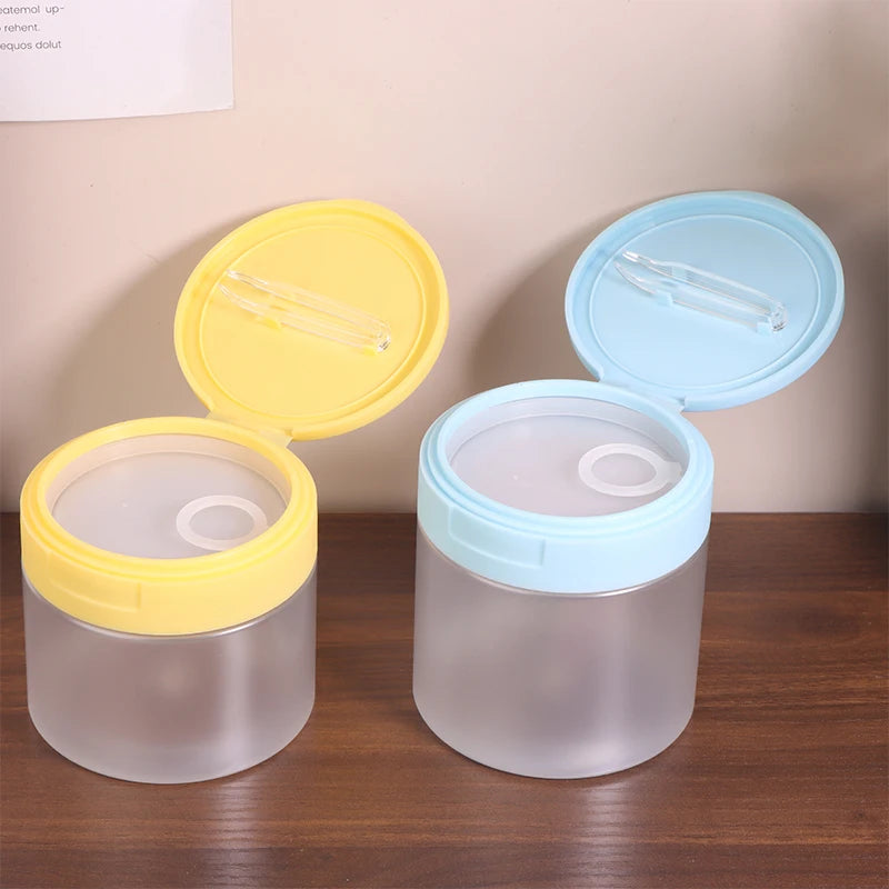 Flip-Lid Cosmetic Jar 250–350ml | Refillable Travel Container Cosmetic Storage Jar QXL