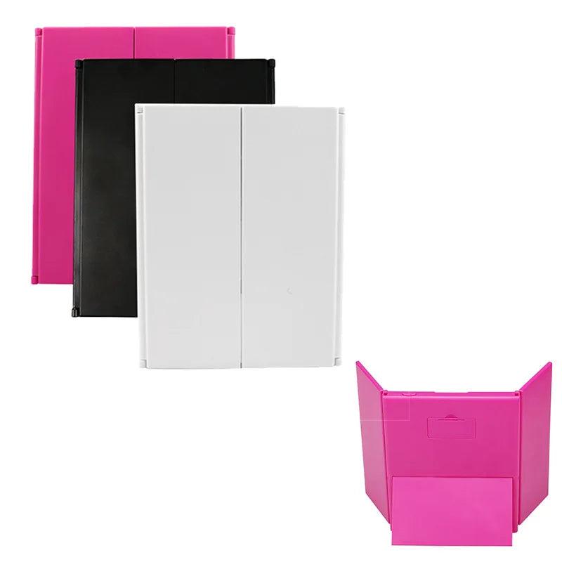 Portable LED Trifold Makeup Mirror | Foldable 3-Panel LED Makeup Mirror QXL