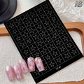Airbrush Nail Stencils – Hearts, Bows & Stars Hollow Templates Nail Art Stencils QXL A5