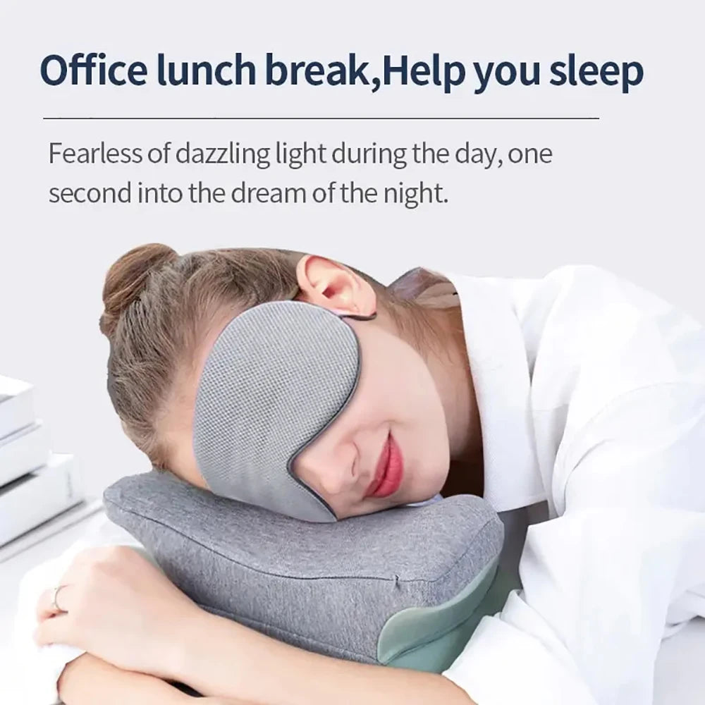 Dual-Use Warm & Cool Silk Sleep Mask | Light Blocking Travel Sleep Eye Mask QXL