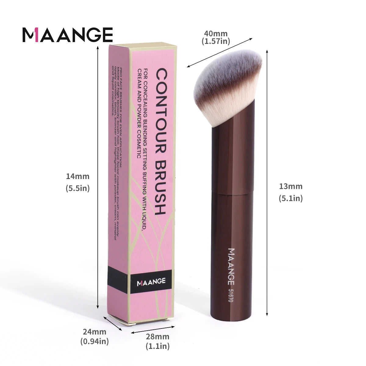 MAANGE Angled Foundation & Concealer Buffing Makeup Brush Angled Makeup Brush QXL
