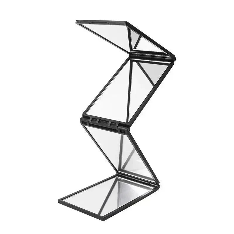 4-Way 360° Foldable Makeup Mirror | Handheld & Desktop