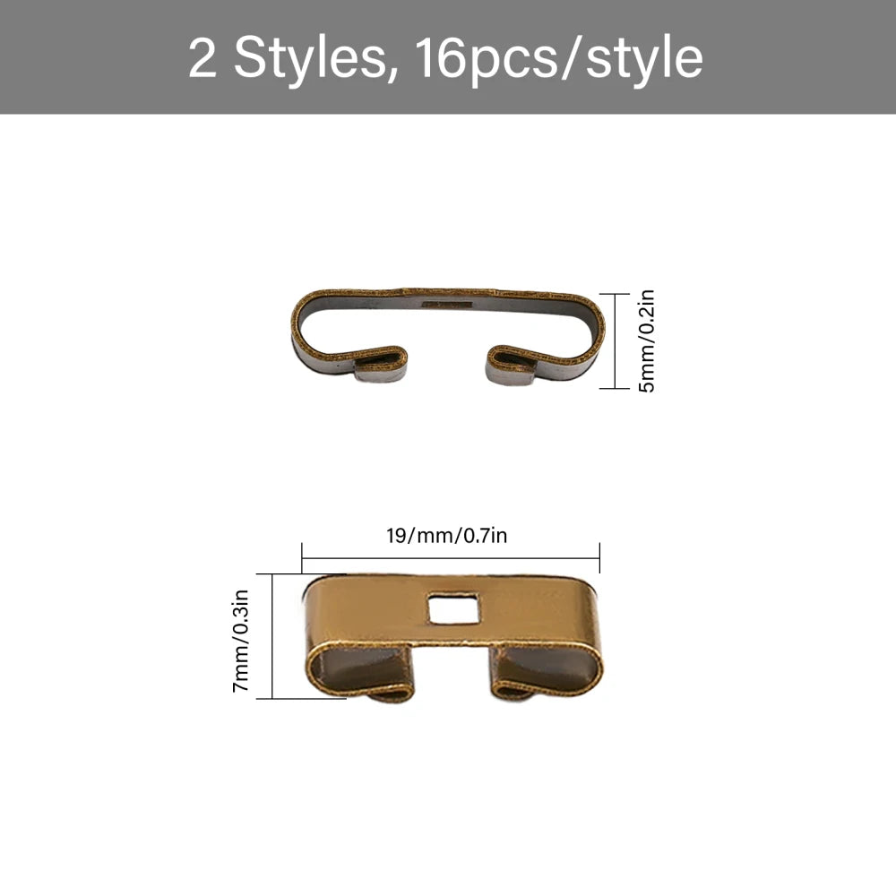 32-Pc Rectangle Bolo Tie Slide Clasps | DIY Antique Bronze Bolo Tie Findings QXL AECH04-04846