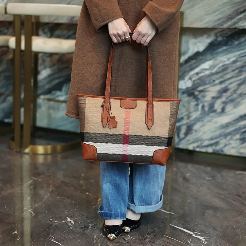 Luxury Leather Diaper Crossbody Bag | Large Capacity & Elegant Leather Diaper Bag QXL