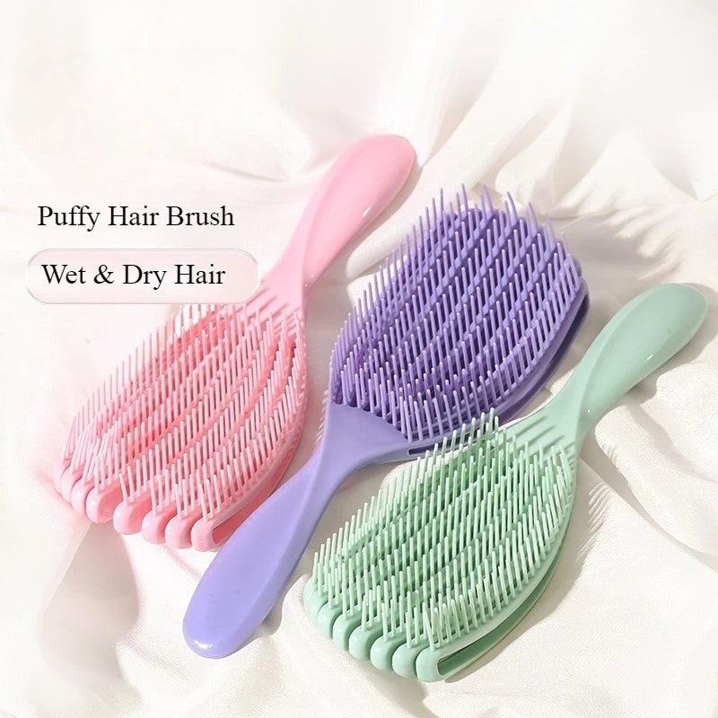 Shell Shape Volumizing Hairbrush | Detangling Paddle Vented Comb Volumizing Hair Brush QXL