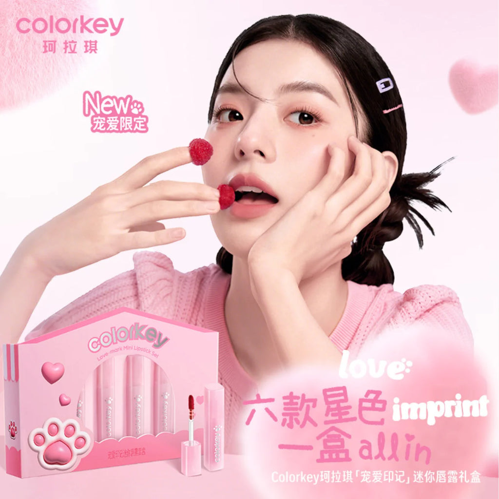 Colorkey 6-Pc Mini Velvet Matte Liquid Lipstick Gift Set Liquid Lipstick Set QXL