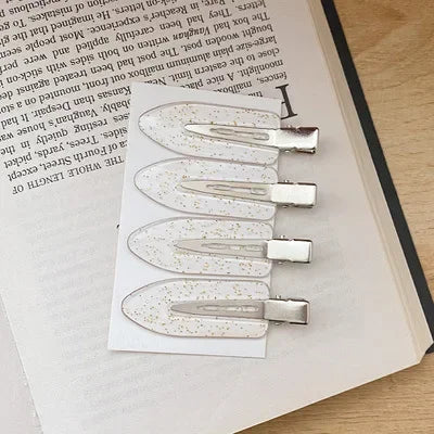 Seamless No-Bend Hair Clips | Side Bang Barrettes 2/4 Pack Hair Clips QXL No.8 4Pcs