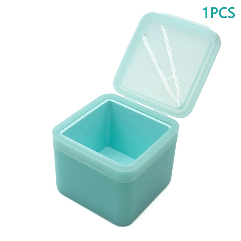 Double Layer Cotton Pad Dispenser Box with Tweezers | Organizer Cotton Pad Organizer QXL 1PCS