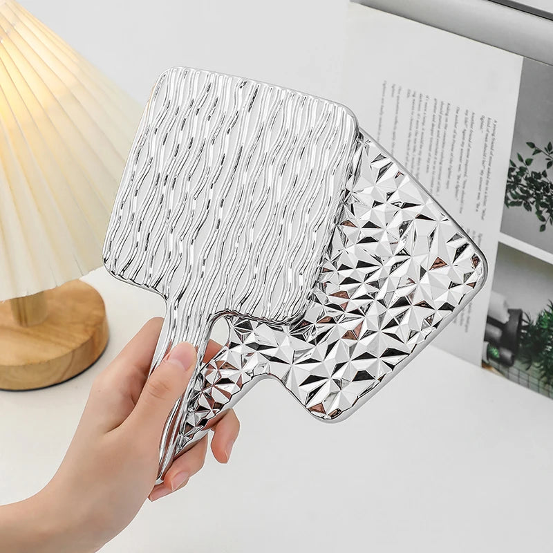 Square Handheld Makeup Mirror – HD Glass Portable Travel Mirror Handheld Makeup Mirror QXL