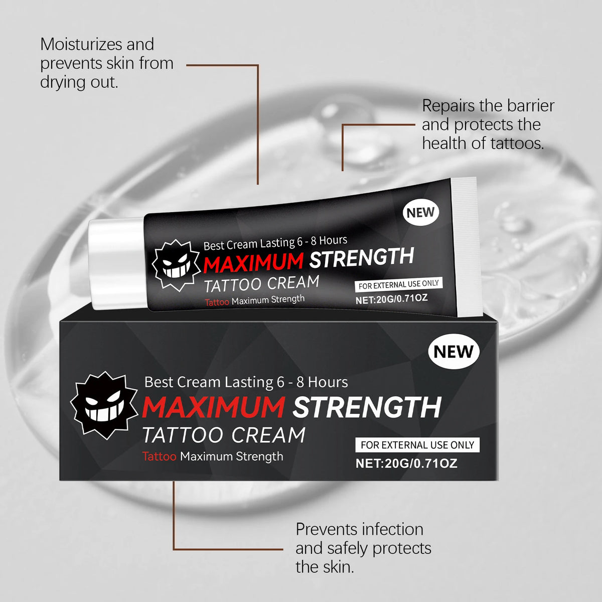 Tattoo Care Gel Balm – Moisturizing Ink Protection & Vibrancy Tattoo Care Balm QXL