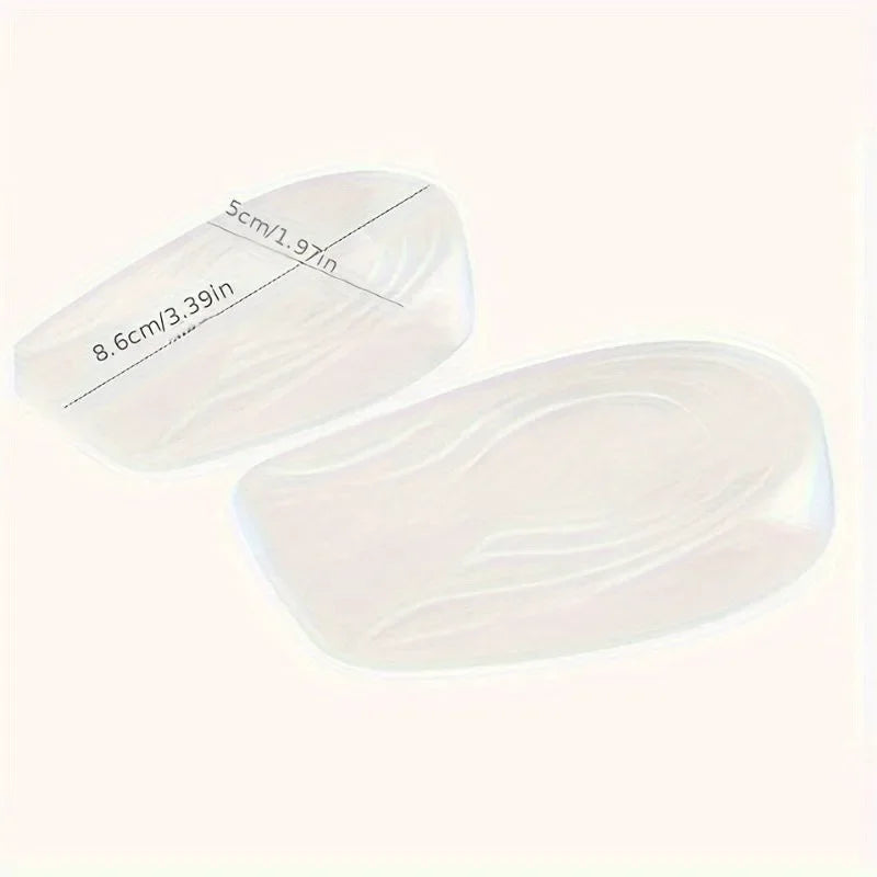 Transparent Silicone Heel Insoles | Anti-Slip Height Boost Heel Cushion Insole QXL