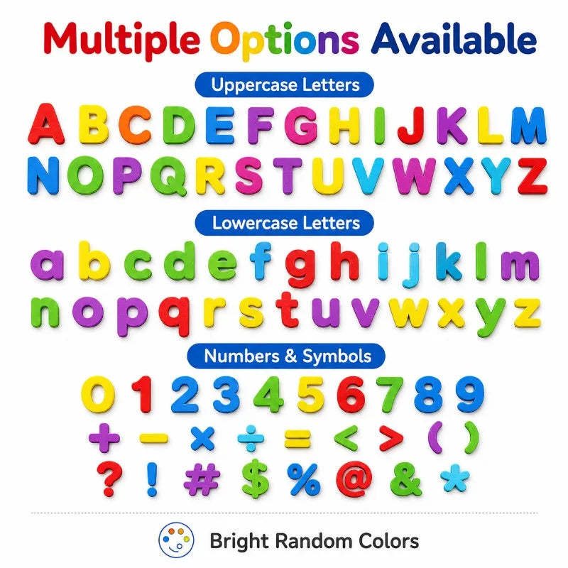 Magnetic EVA Letters & Numbers Set – Colorful Fridge Magnets Educational Magnet Set QXL