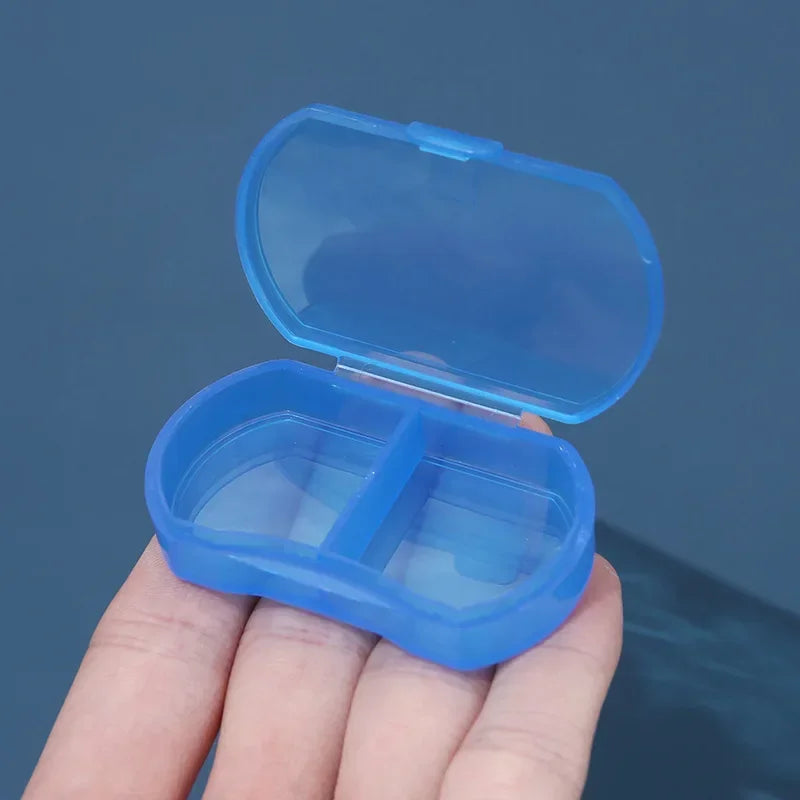 2-Grid Mini Travel Pill Organizer | Portable Tablet Case Pill Organizer QXL