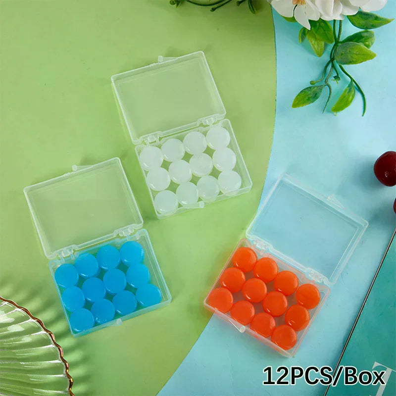 12-Pack Moldable Silicone Earplugs | Reusable Noise Reduction Moldable Earplugs QXL