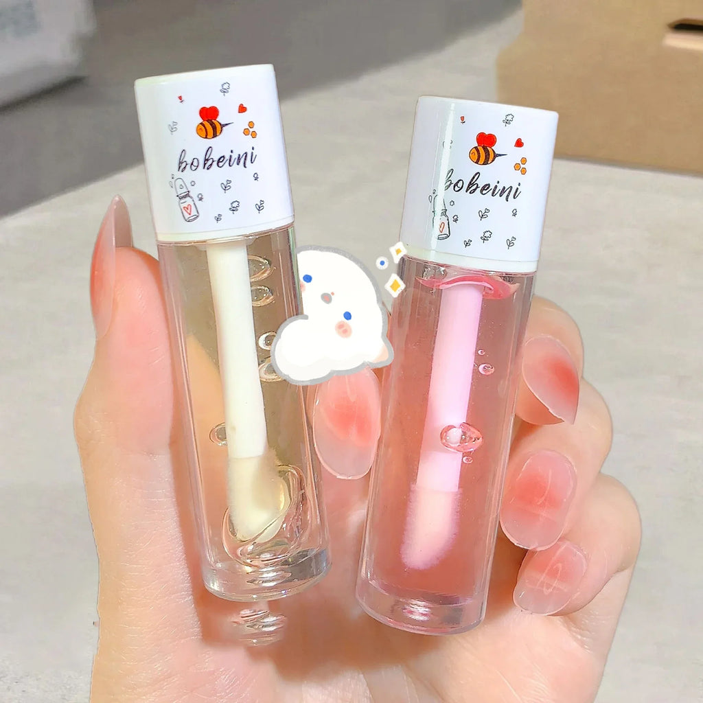 Peach Honey Lip Oil | Plumping Moisturizing Gloss & Balm Lip Oil Gloss QXL
