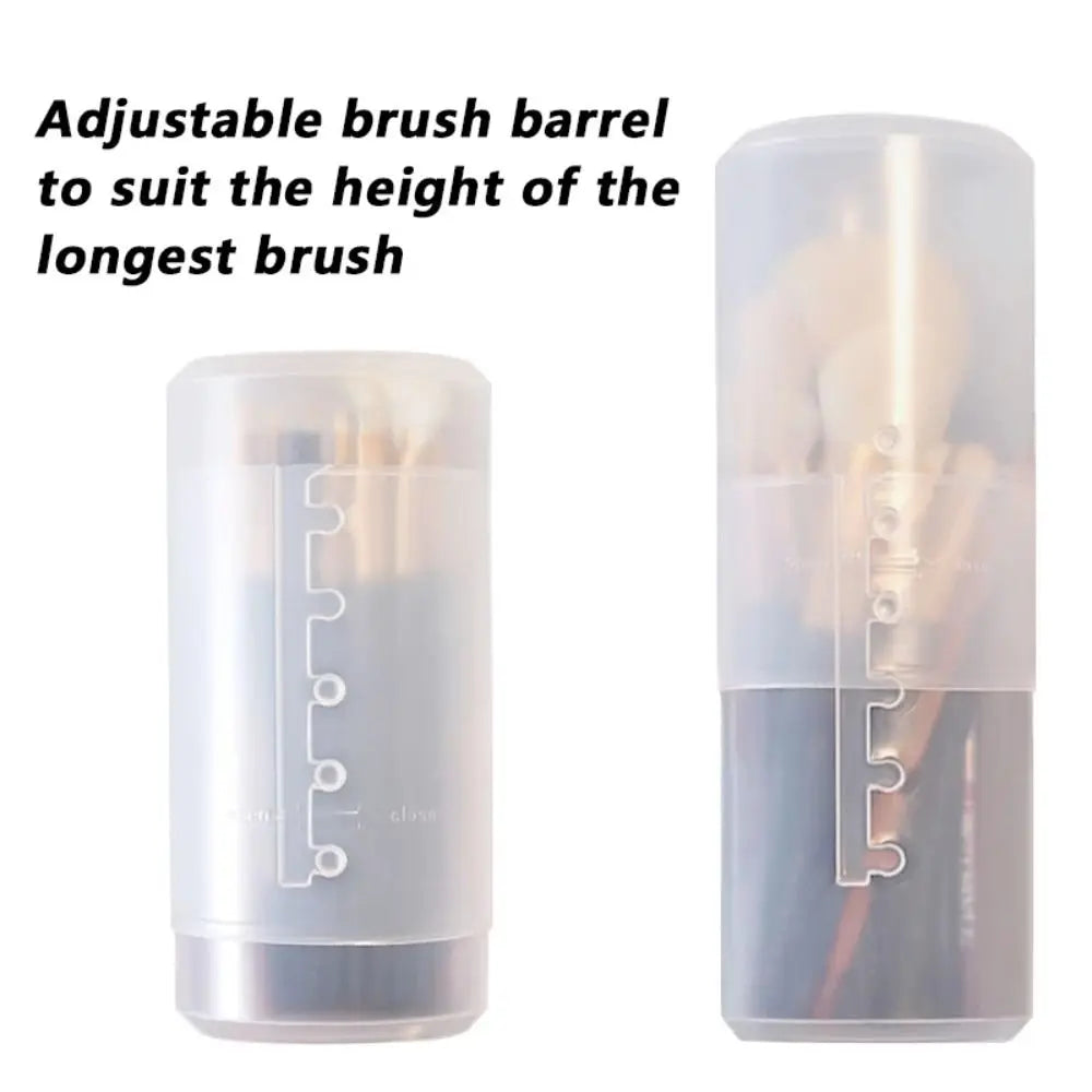 Transparent Makeup Brush Holder – Adjustable Height & Lid Makeup Brush Holder QXL
