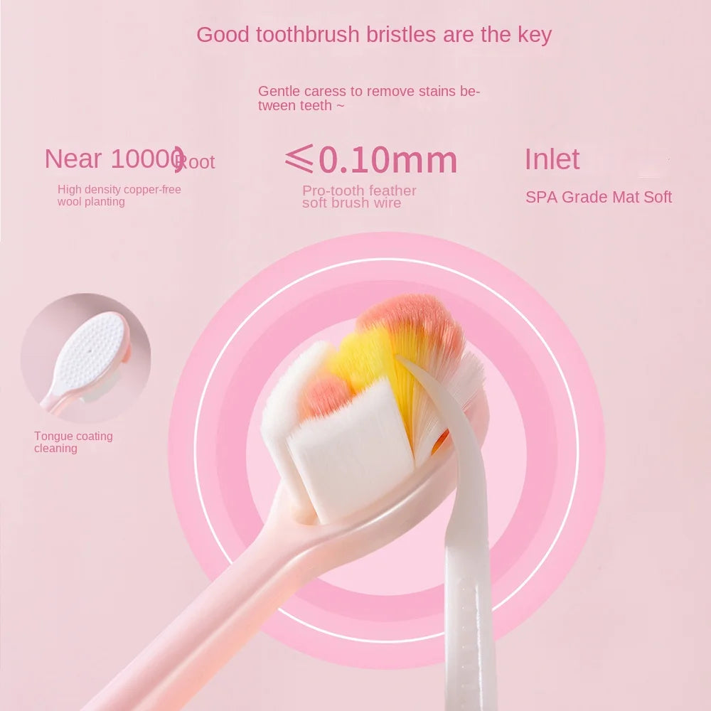Fairy Stick Wide-Head Soft Bristle Toothbrush | Portable Soft Bristle Toothbrush QXL